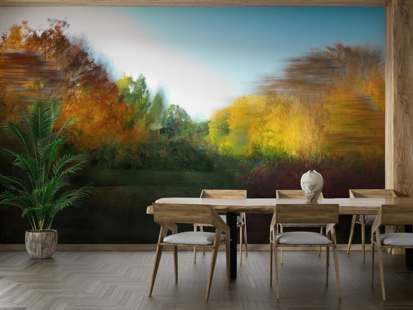 Soft fall tones wall mural

