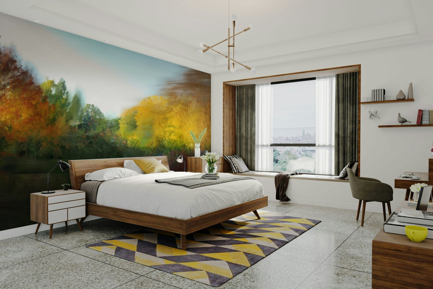 Subtle fall landscape wall decor
