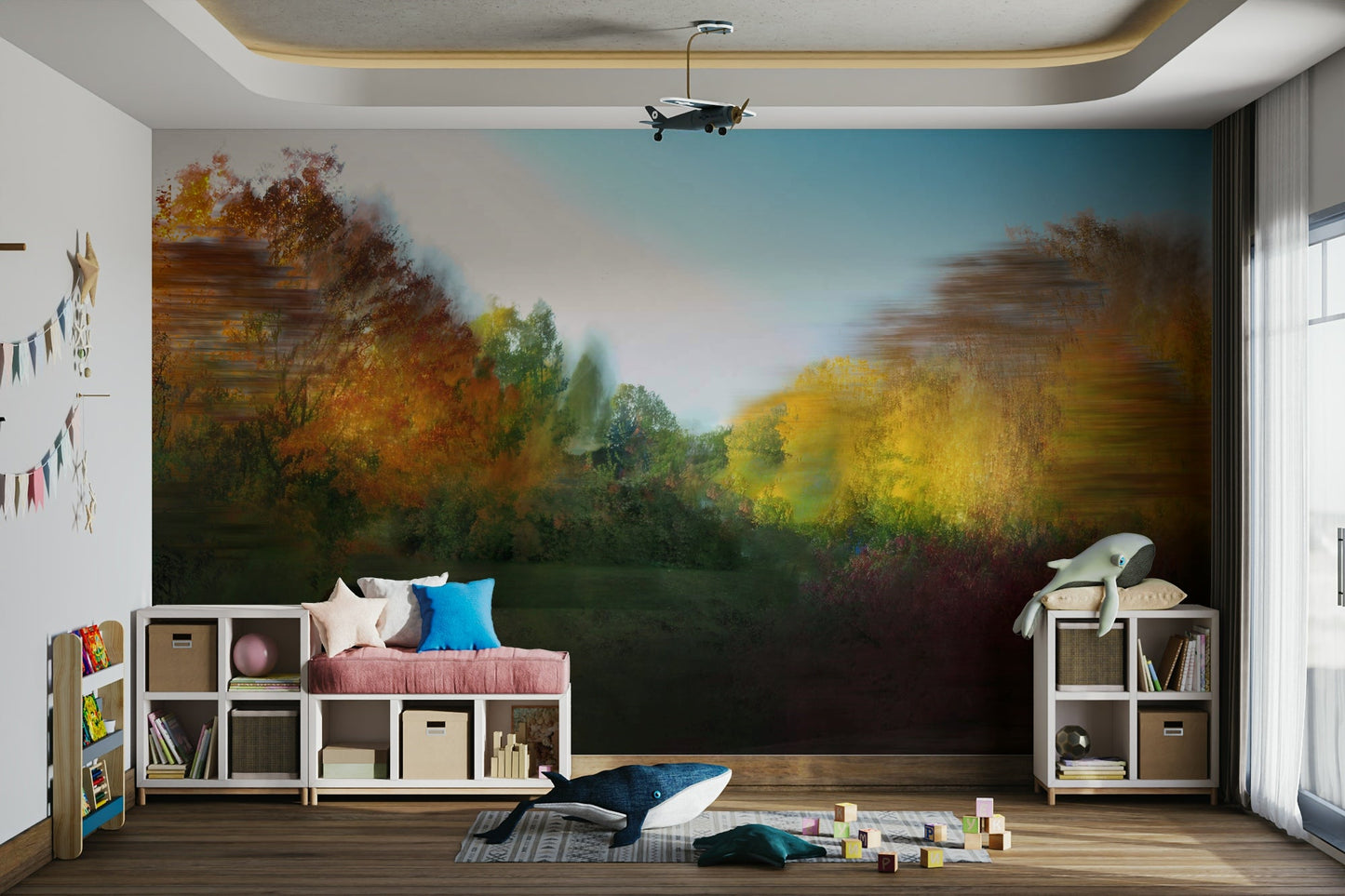 Cozy autumn tones mural wallpaper
