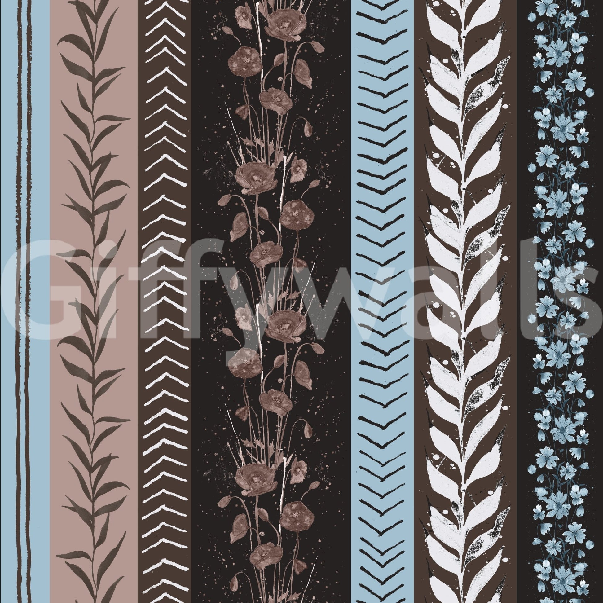 Wallpaper with a bold and colorful design.

