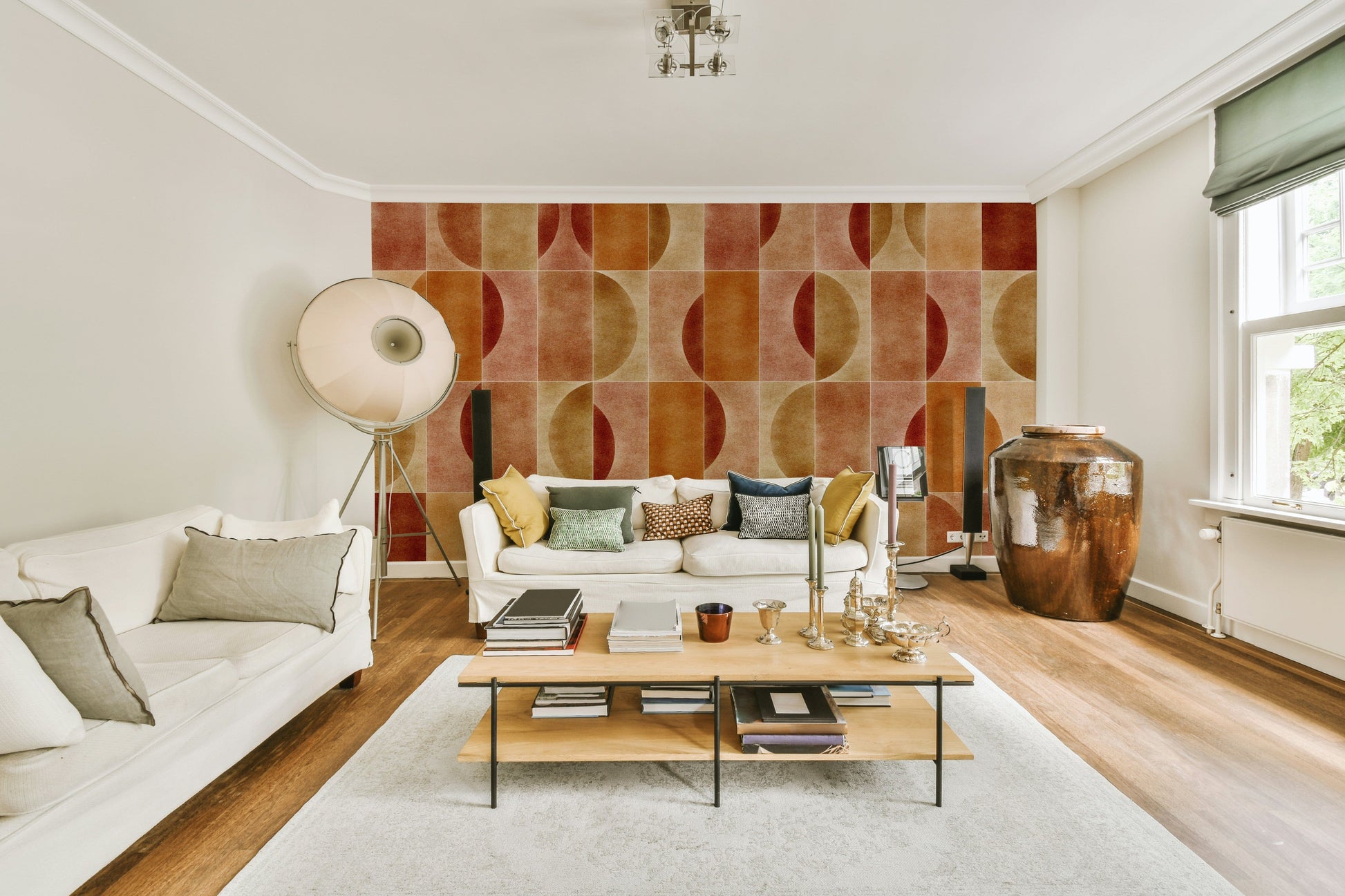 The composition is a repeating, modern pattern.

