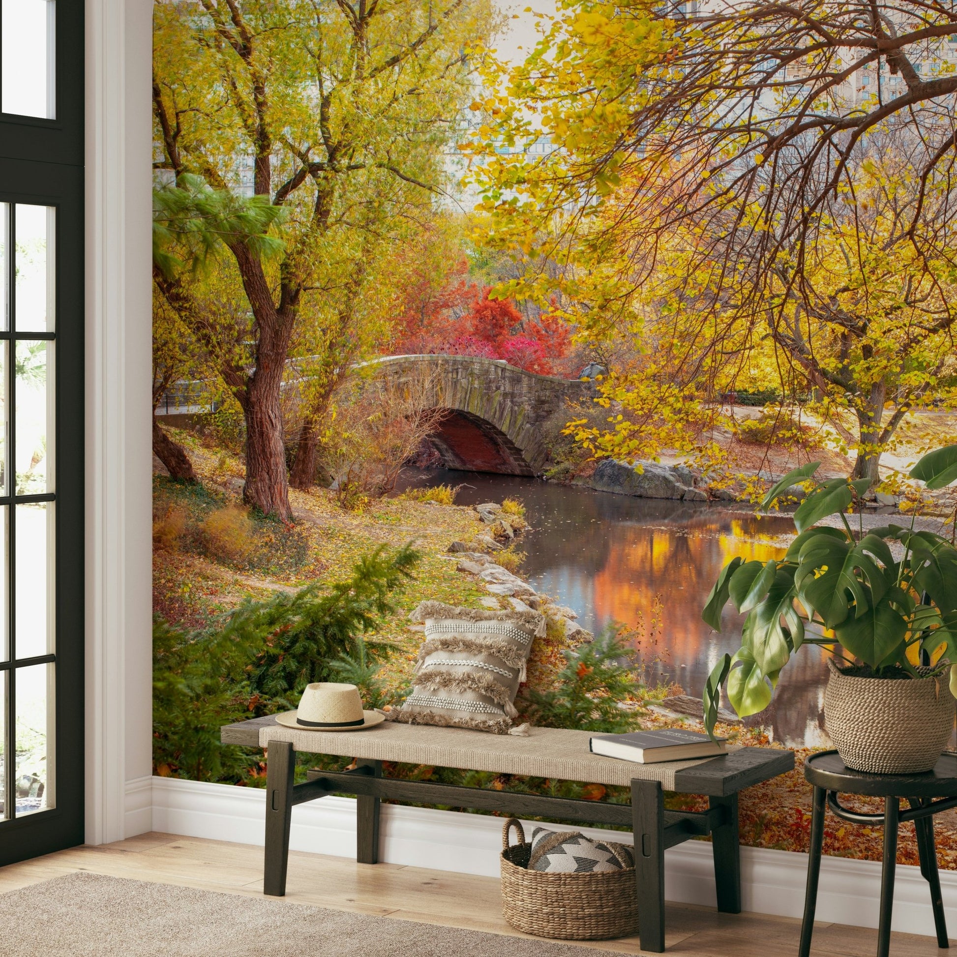 Wallpaper for walls featuring a tranquil, natural scene

