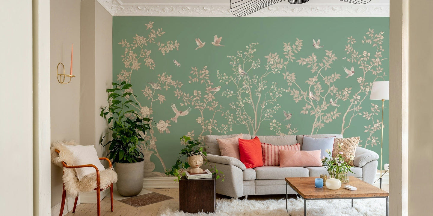 The colors are soft and gentle, with pale pinks, blues, and greens.

