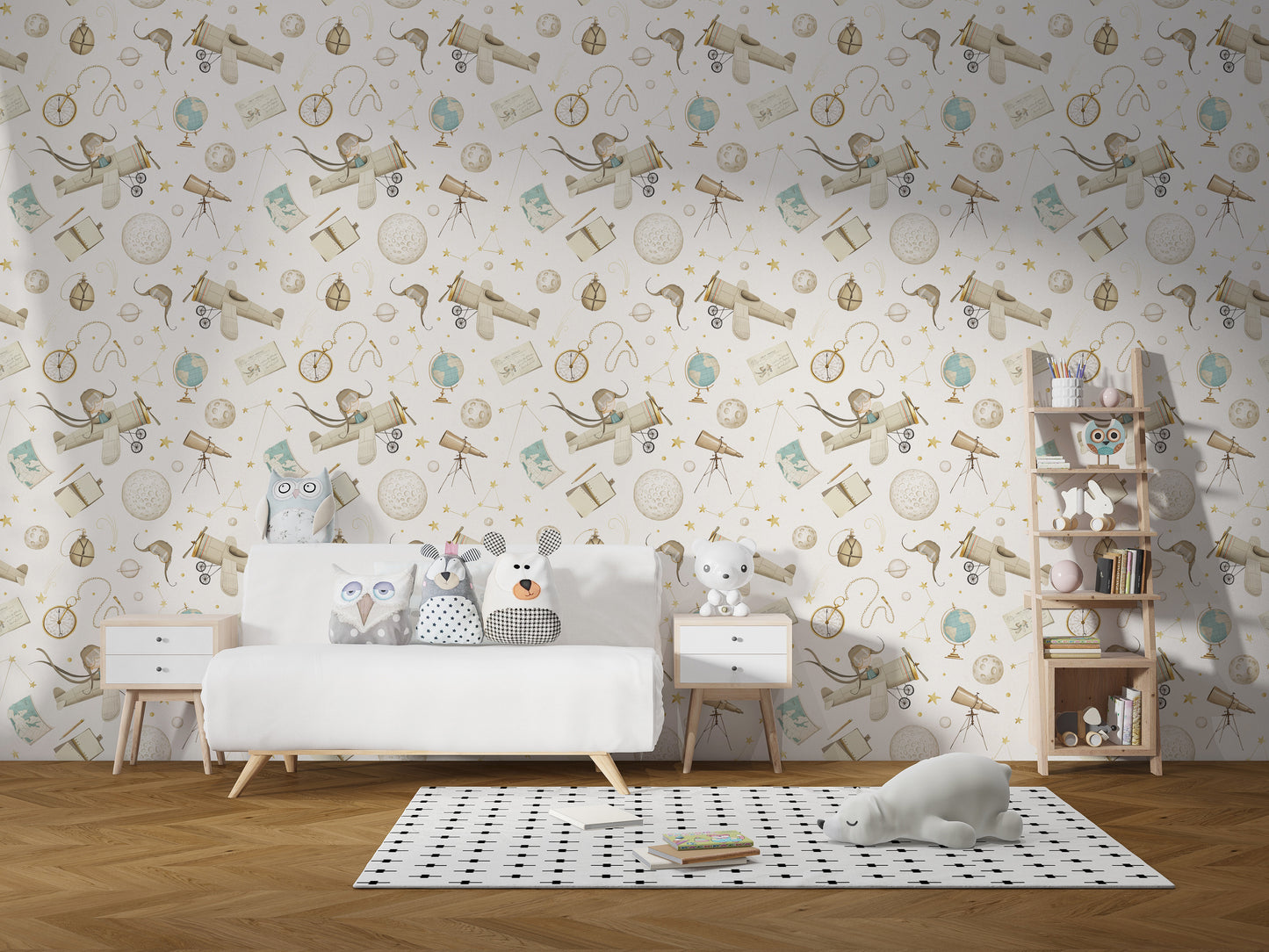 Sky-themed wallpaper for nurseries