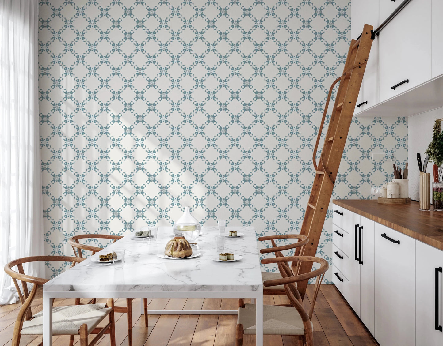 Azure Lattice Wallpaper⁠
