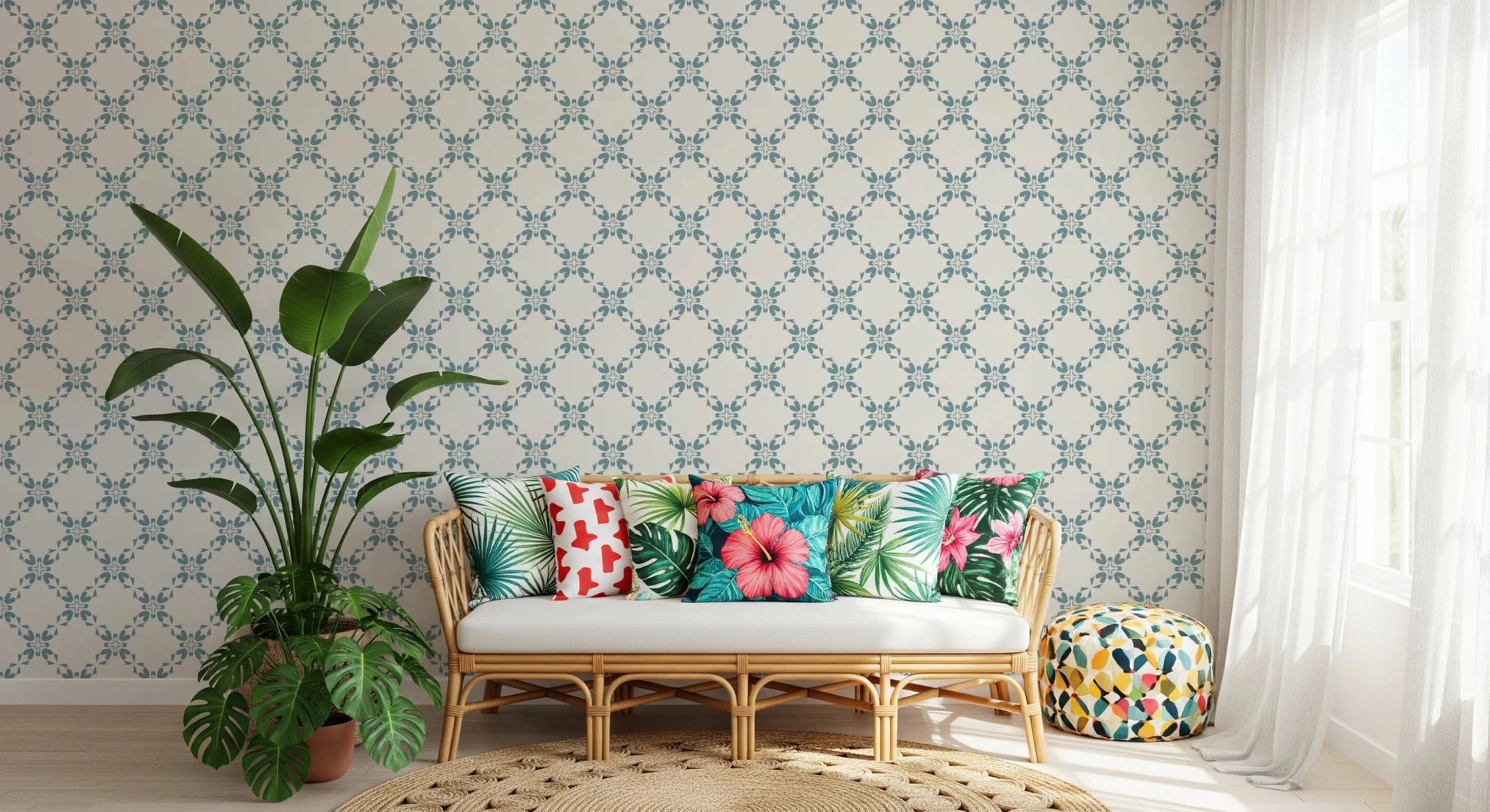 Azure Lattice Wallpaper⁠