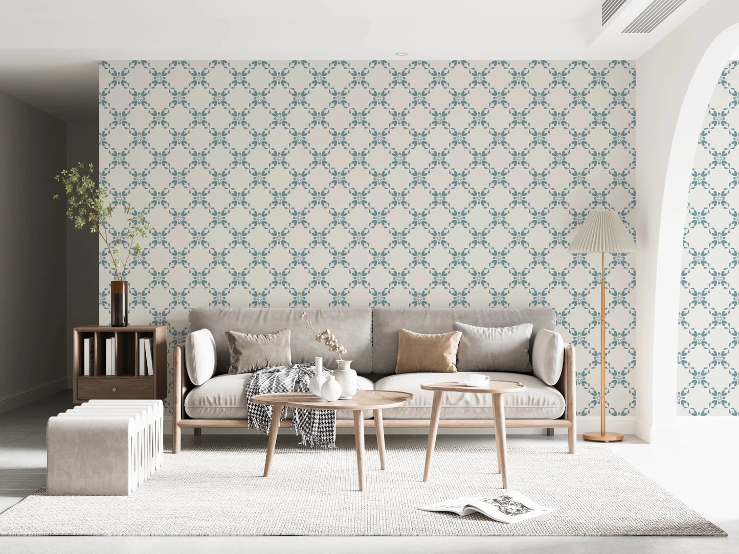 Azure Lattice Wallpaper⁠