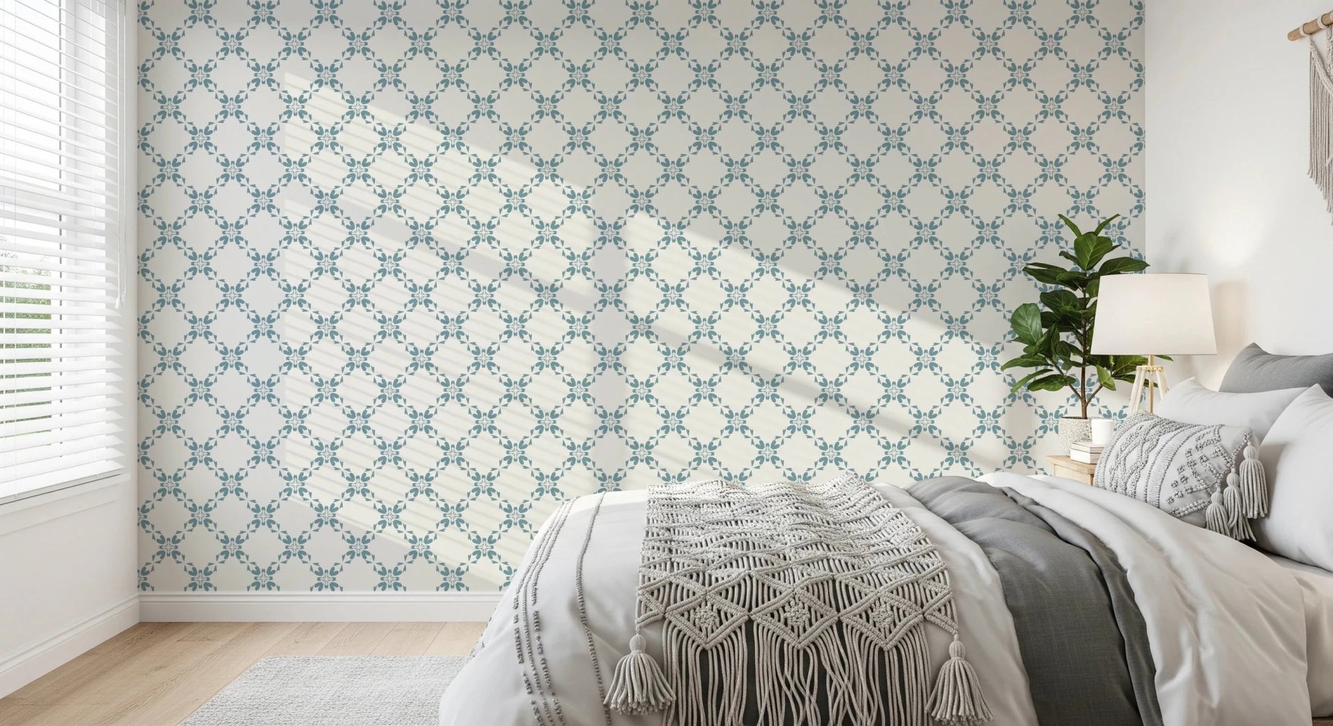 Azure Lattice Wallpaper⁠