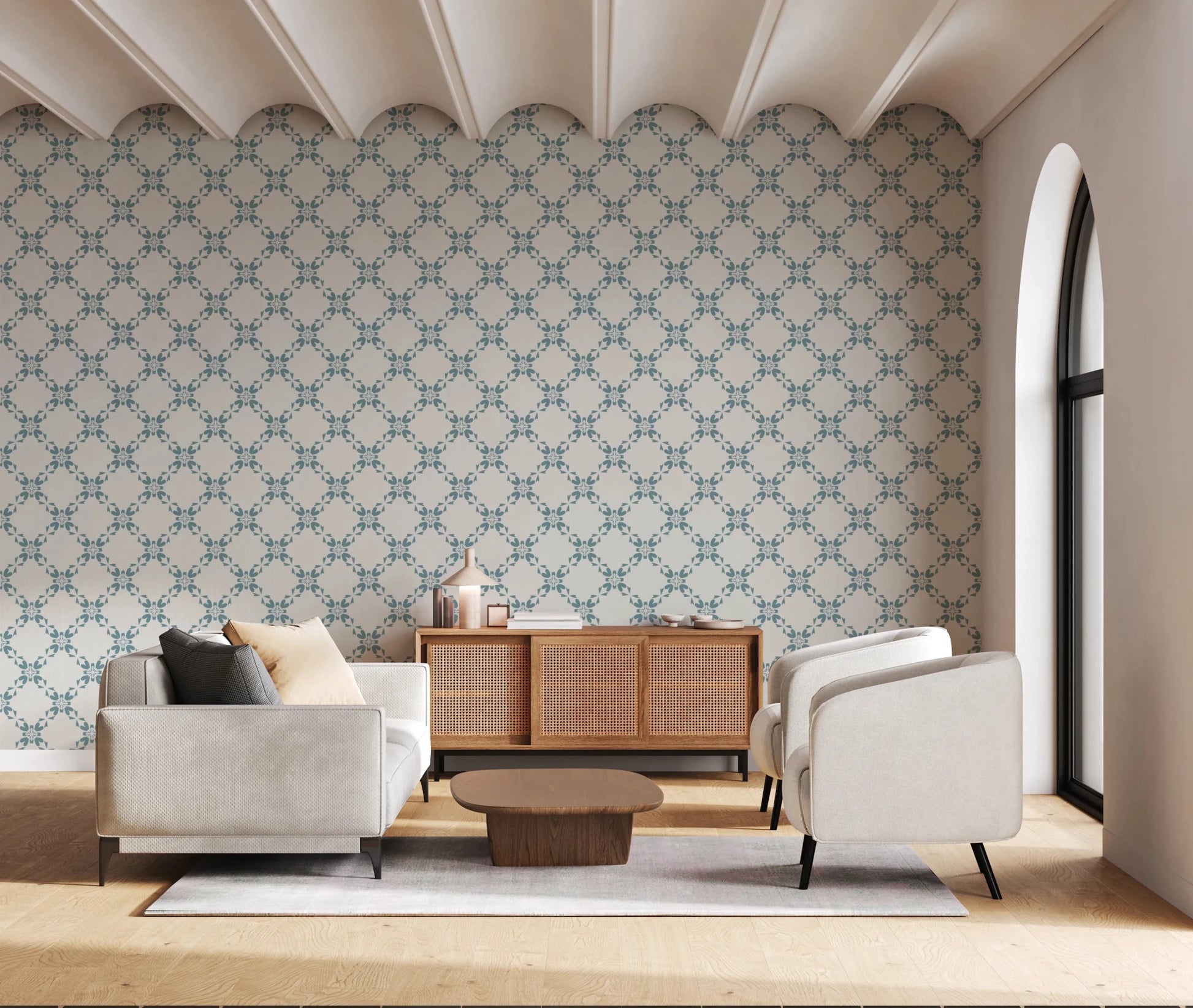 Azure Lattice Wallpaper⁠