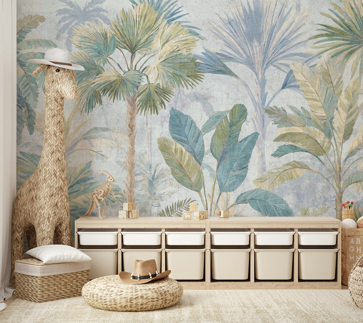 Wall mural showing a quiet abstract scene

