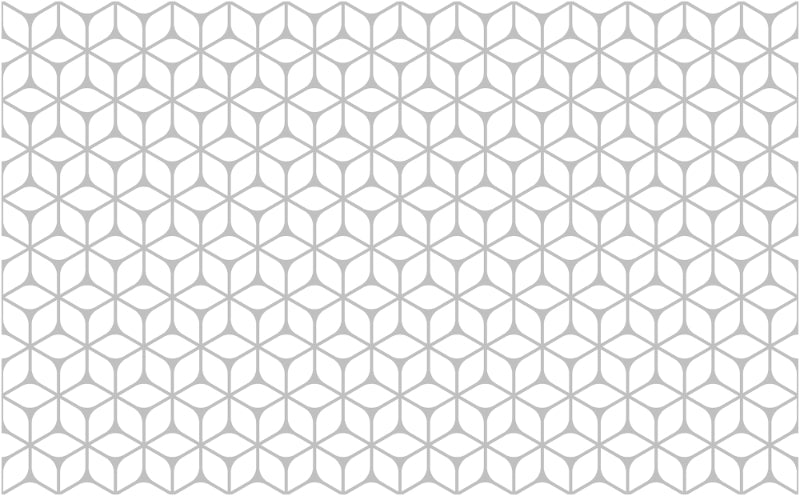 White Repeat Square Art Deco Wallpaper in your room