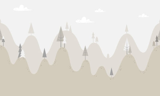 Soft Color Kids Mountain Wallpaper Murals