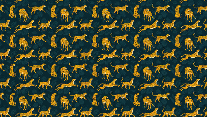 Leopard Animal Print Wallpaper in your room