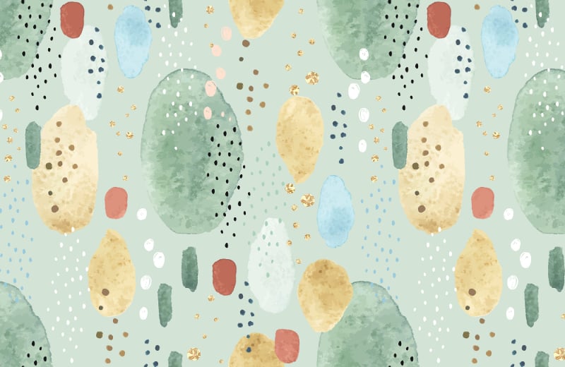 Colorful Watercolor Greens color Wallpaper in your room