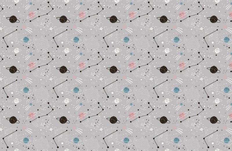 Stars and Planets Kids Room Wallpaper in your room