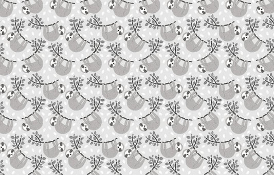 Sleepy Sloths on Leafy Branches Wallpaper