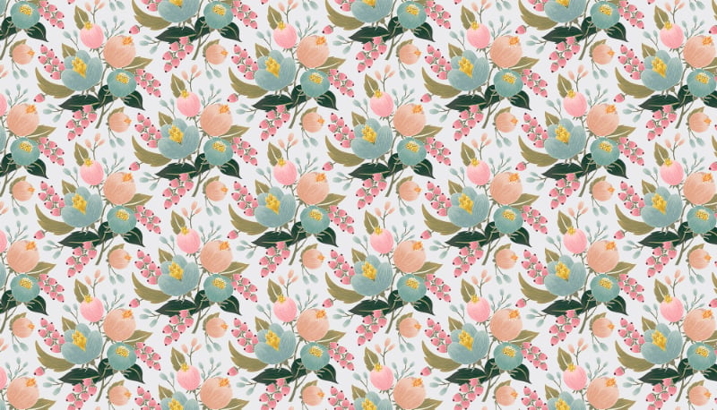 Colorful Spring Flowers Wallpaper in your room