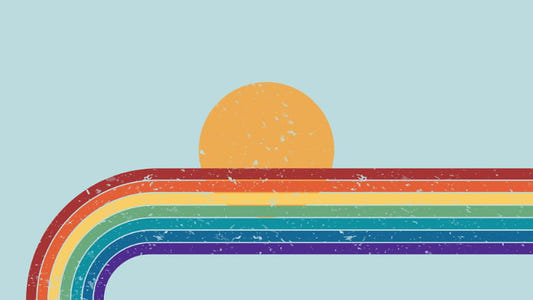 Contemporary Colorful Rainbow Wallpaper Murals