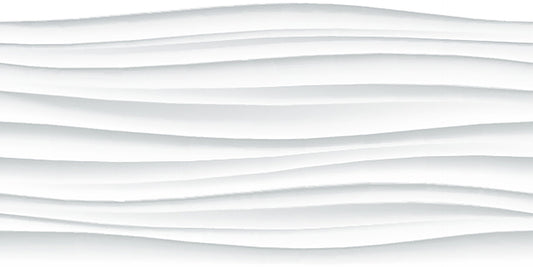 Abstract White Waves Wallpaper Mural