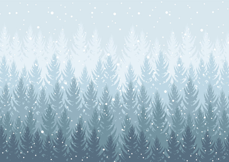 Winter Pines Forest Wallpaper