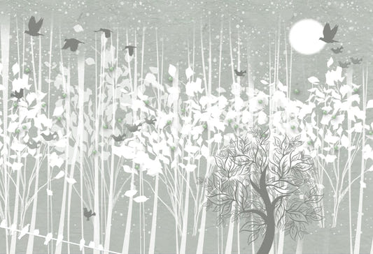 3d Winter Snow Forest Wallpaper Murals