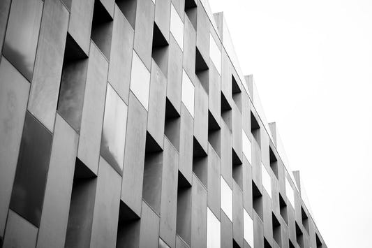 Black and White Architectural Wallpaper Mural