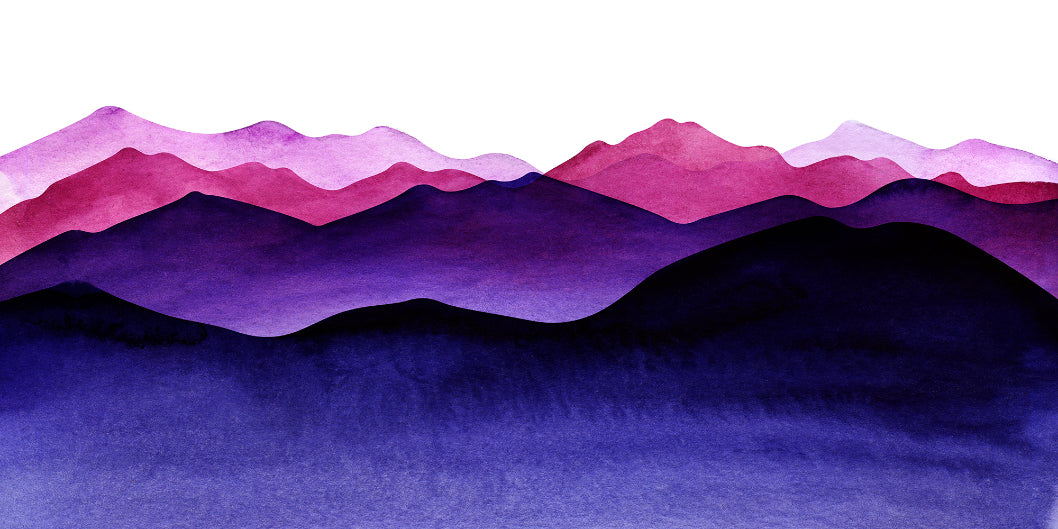 Indigo Color Shades Mountain Wallpaper Murals