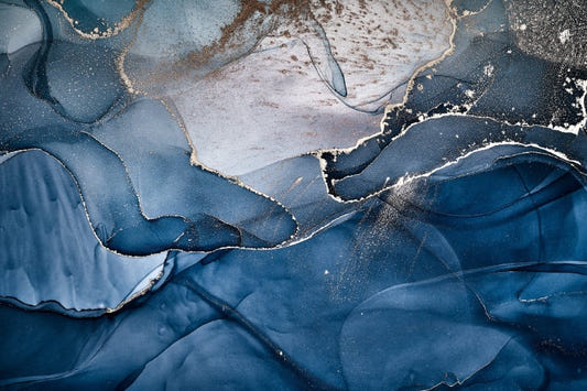 Blue Alcohol Ink Colors Wallpaper Murals