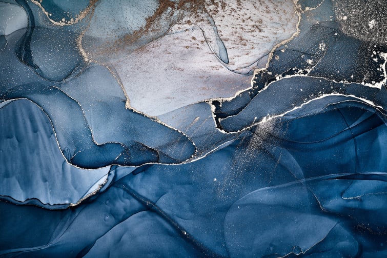 Blue Alcohol Ink Colors Wallpaper Murals in your room