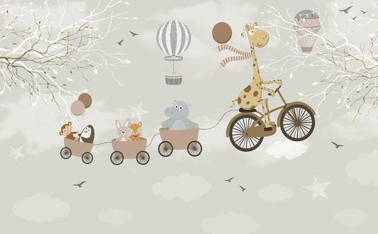 Cycling in the Sky Wallpaper Murals for Walls