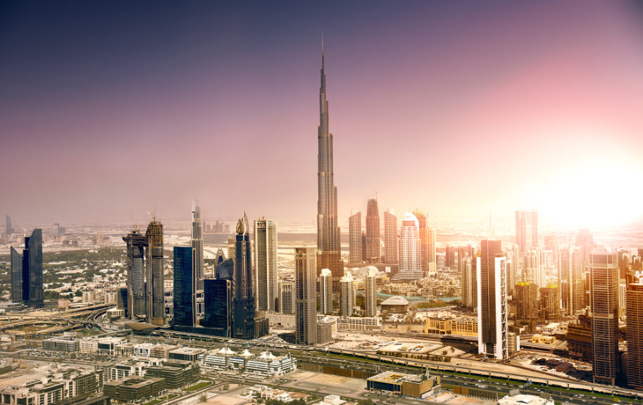 Dubai Downtown at Sunset Wallpaper Murals
