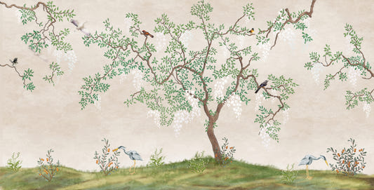 Japanese Garden Birds Wallpaper Murals