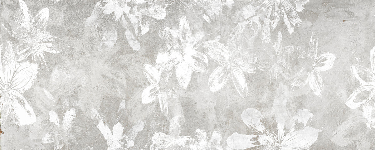 Rustic White Flower Wallpaper Murals in your room — zoomed