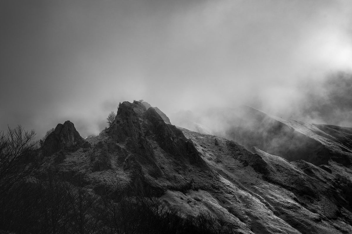 Black Mountain Background Wallpaper Mural in your room — zoomed