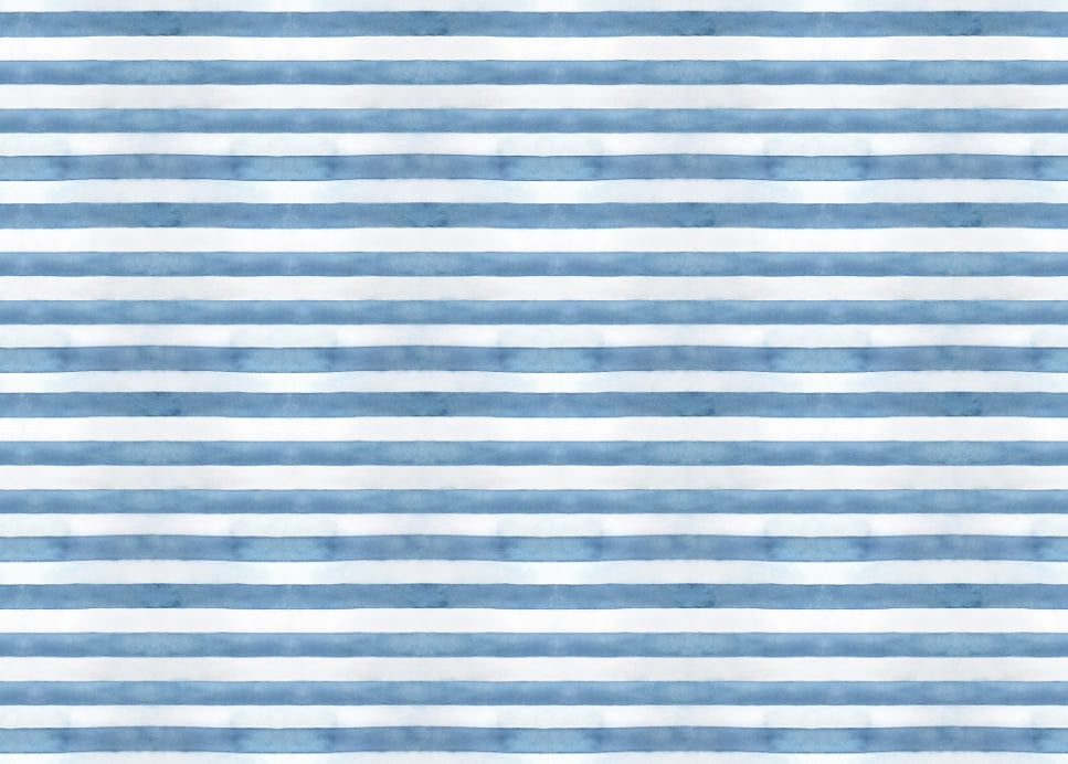 Blue White Watercolor Strips Wallpaper For Walls in your room