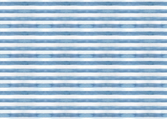 Blue White Watercolor Strips Wallpaper For Walls
