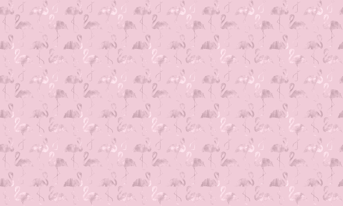 Trendy Pink Shiny Flamingo Seamless Wallpaper in your room — zoomed