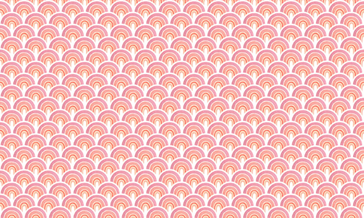 Removable Pink Rainbows Kids Room Wallpaper For Walls