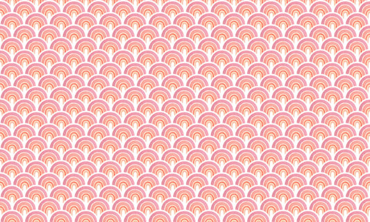 Removable Pink Rainbows Kids Room Wallpaper For Walls