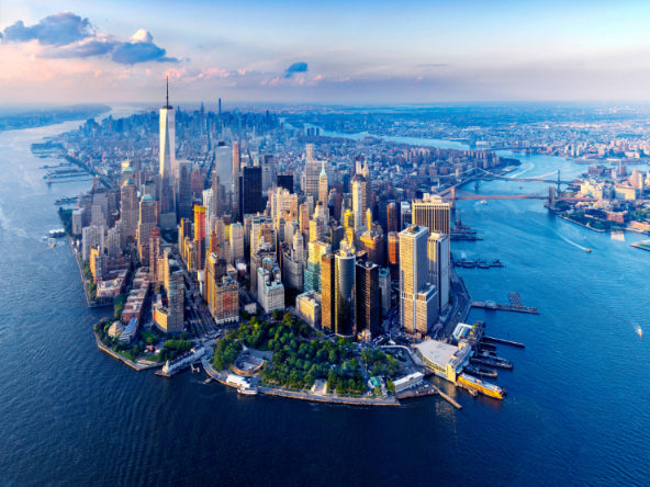 Manhattan Skyline Aerial View Wall Mural in your room