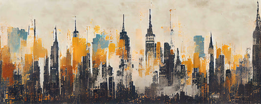Urban Skyline Abstract Wall Mural