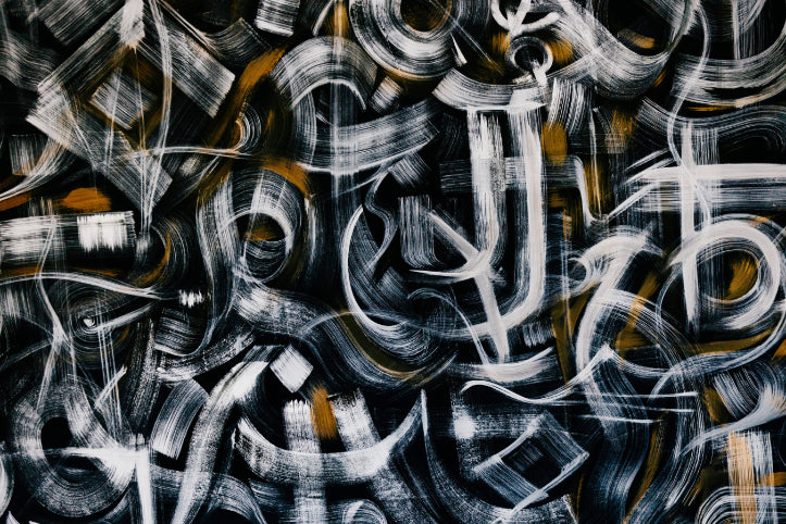 Abstract Graffiti Brush Strokes Wall Mural in your room