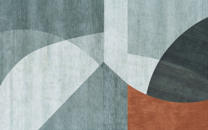 Geometric Minimalist Wall Mural in your room — zoomed
