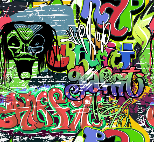 Vibrant Graffiti Wall Mural in your room