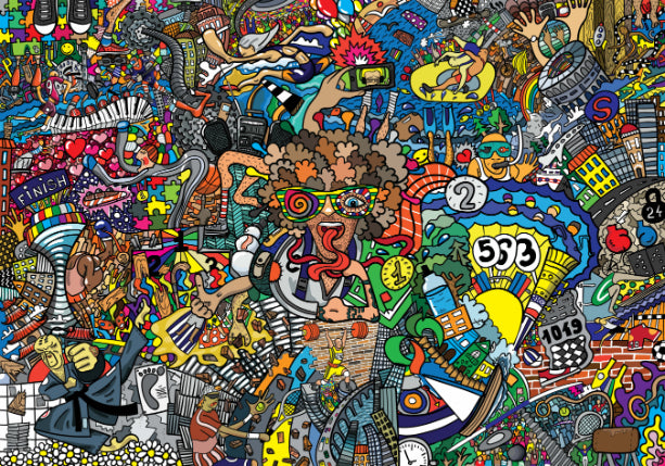 Sports Collage Graffiti Wall Mural