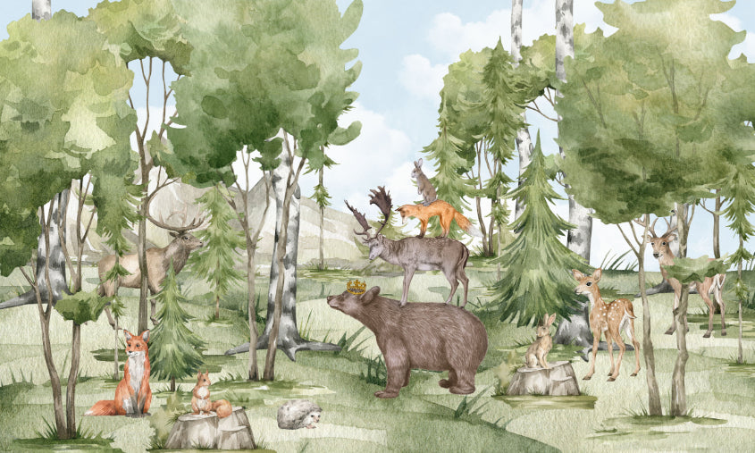 Animal Forest Friend Wall Mural