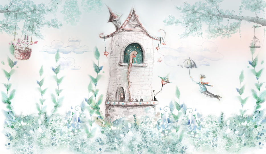 Fairytale Princess Girls Room Mural in your room