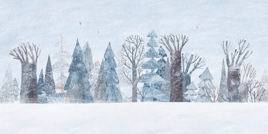 Winter Wonderland Forest Wall Mural