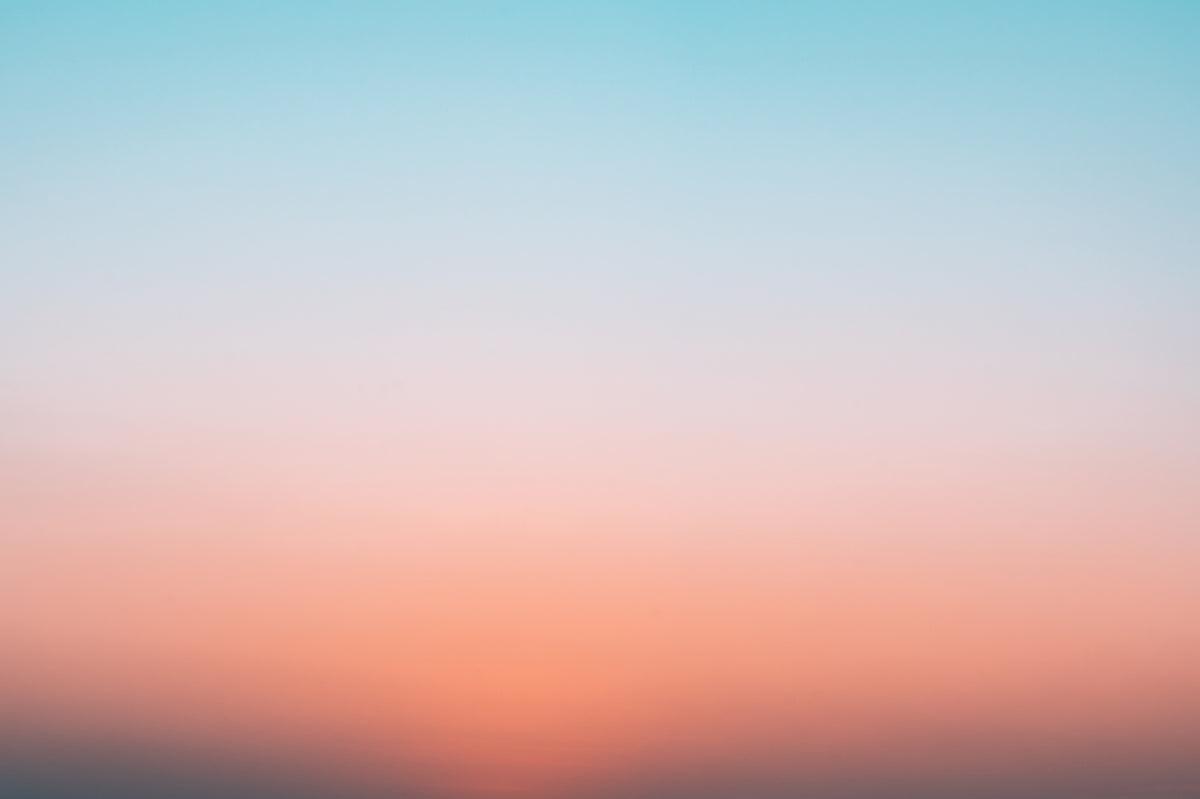 Sunrise Sky Gradient Serenity Wall Mural in your room — zoomed