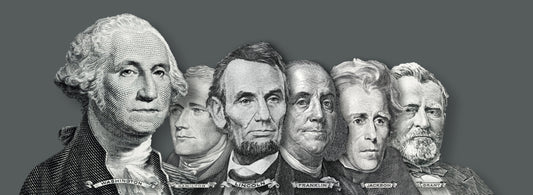 US Presidential Portraits Currency Wall Mural
